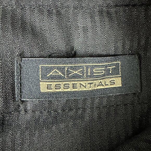 Axist Essentials Mens Dress Pants 36x32 Black Pinstripe Rayon/Polyester - Picture 4 of 6